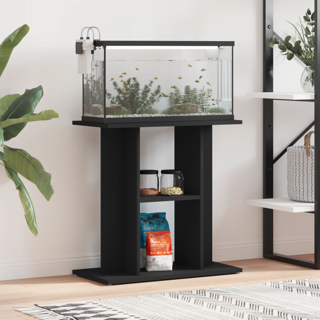 Vidaxl Aquarium Standard 60x30x60 cm verarbeitetes Holzschwarz