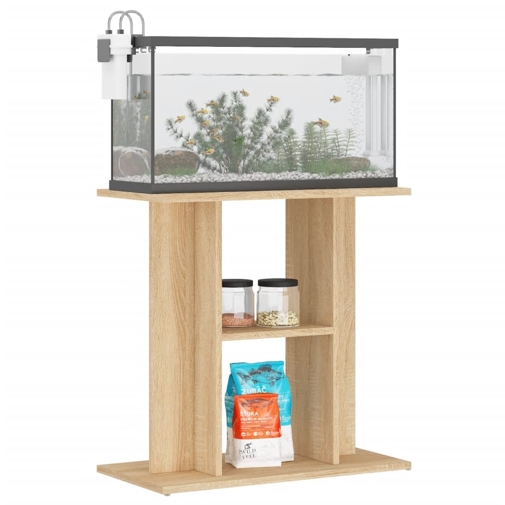 Vidaxl Aquarium Standard 60x30x60 cm verarbeitetes Holz Sonoma Eichefarbe