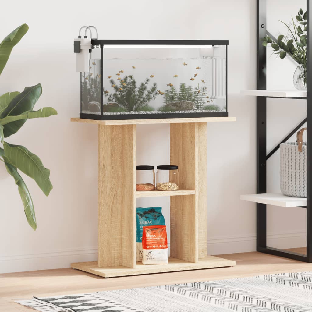 Vidaxl Aquarium Standard 60x30x60 cm verarbeitetes Holz Sonoma Eichefarbe