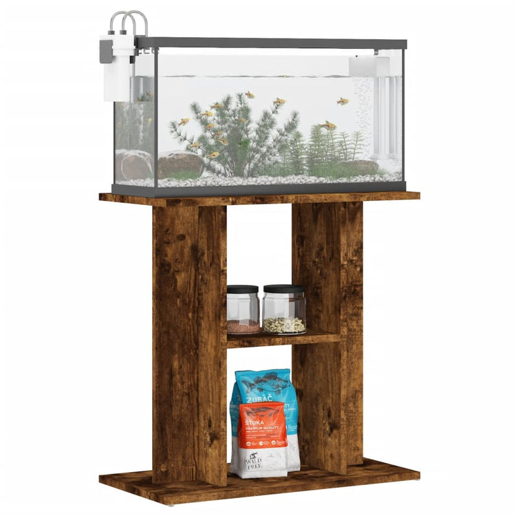VIDAXL Aquarium Standard 60x30x60 cm propertiertes Holzgeräuchchen -Eiche gefärbt