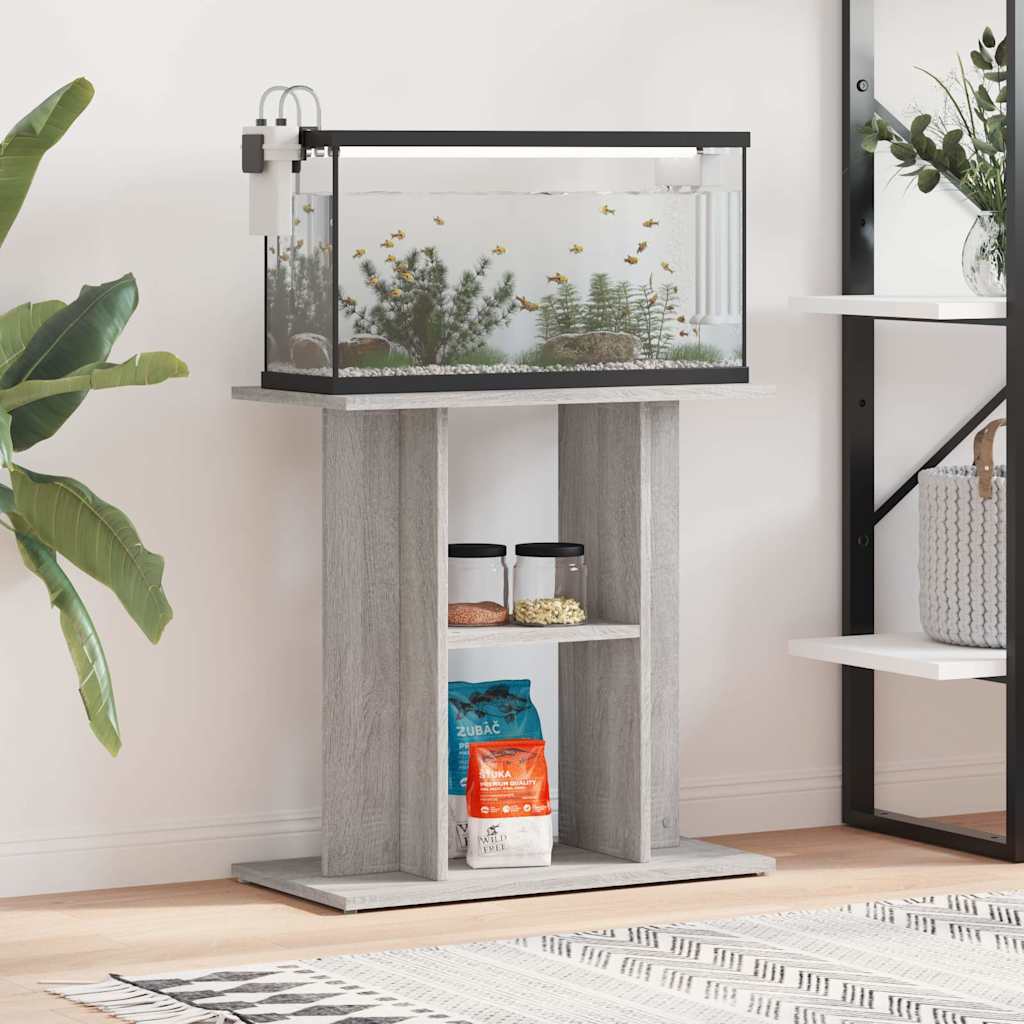 Vidaxl Aquarium Standard 60x30x60 cm verarbeitetes Holzgrau Sonoma