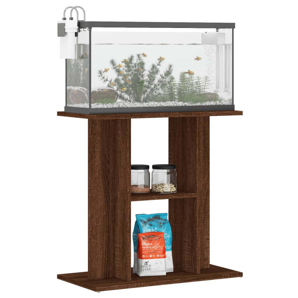 VIDAXL Aquarium Standard 60x30x60 cm verarbeitete Holzbraune Eiche Farbe
