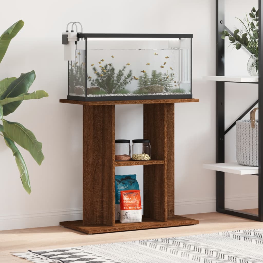 VIDAXL Aquarium Standard 60x30x60 cm verarbeitete Holzbraune Eiche Farbe