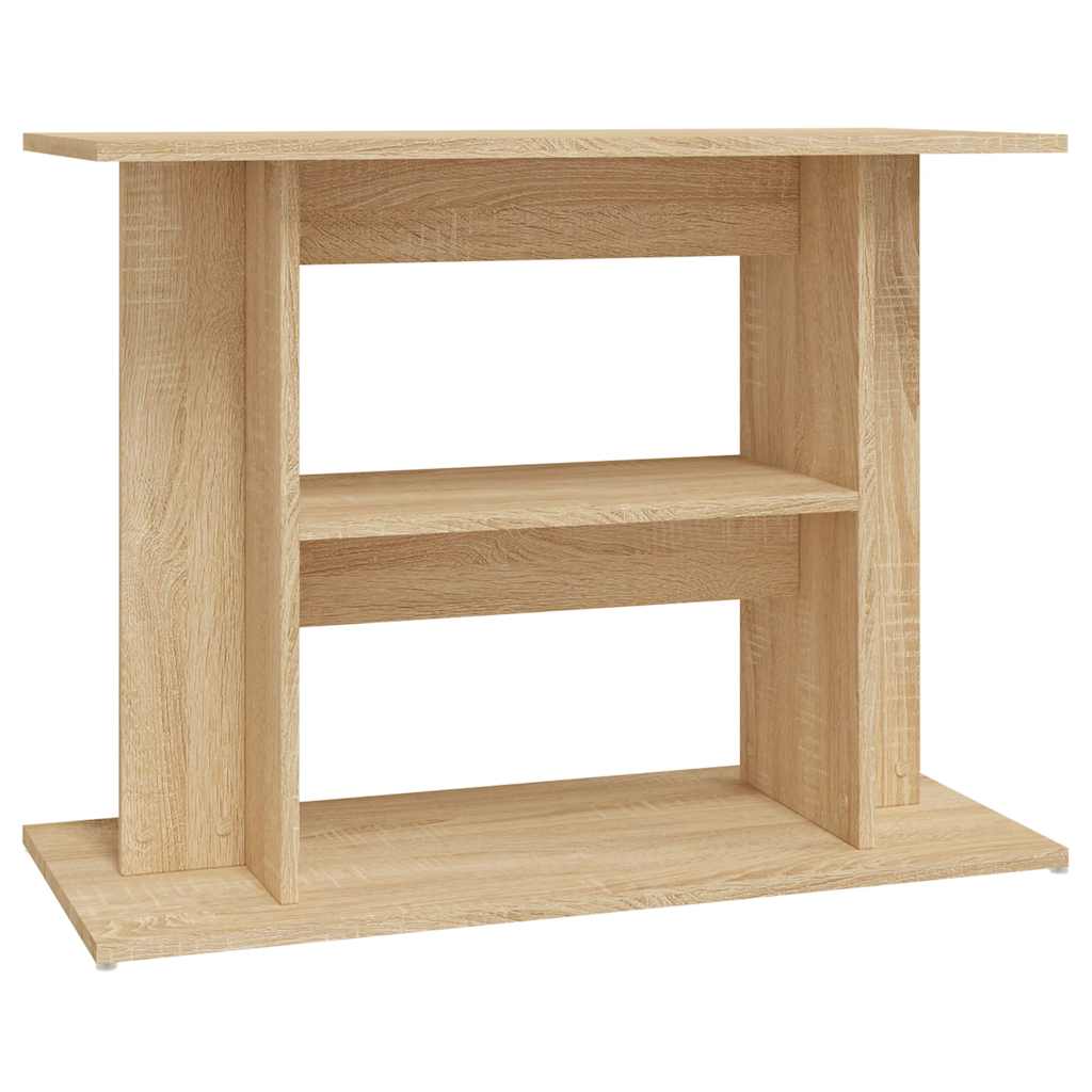 VIDAXL Aquarium Standard 80x35x60 cm verarbeitetes Holz Sonoma Eiche gefärbt