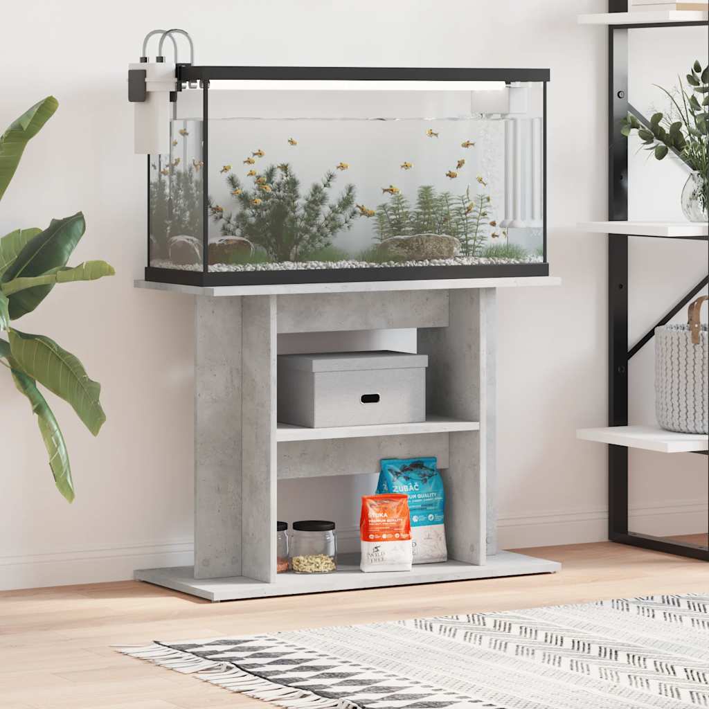 VIDAXL Aquarium Standard 80x35x60 cm verarbeiteter Holzbetonglijs