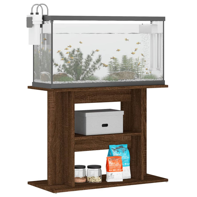 VIDAXL Aquarium Standard 80x35x60 cm verarbeitete Holzbraune -Eichenfarbe