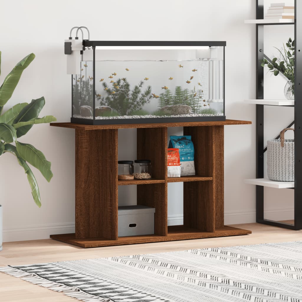 VIDAXL Aquarium Standard 100x40x60 cm verarbeitete Holzbraune -Eichenfarbe