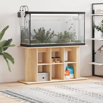 Vidaxl Aquarium Standard 120 x 40 x 60 cm verarbeitetes Holz Sonoma Eichefarbe