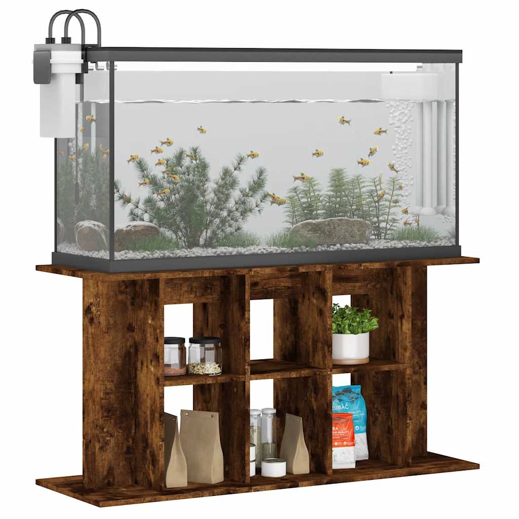 Vidaxl Aquarium Standard 120 x 40 x 60 cm verarbeiteter Holzgeräuchchenfarbe