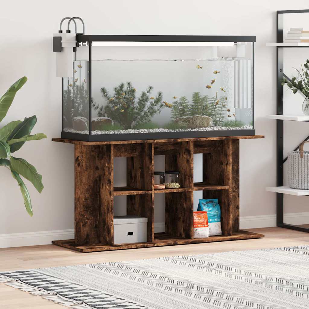 Vidaxl Aquarium Standard 120 x 40 x 60 cm verarbeiteter Holzgeräuchchenfarbe