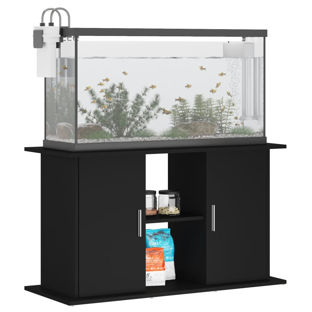 Vidaxl Aquarium Standard 101x41x58 cm verarbeitetes Holz schwarz