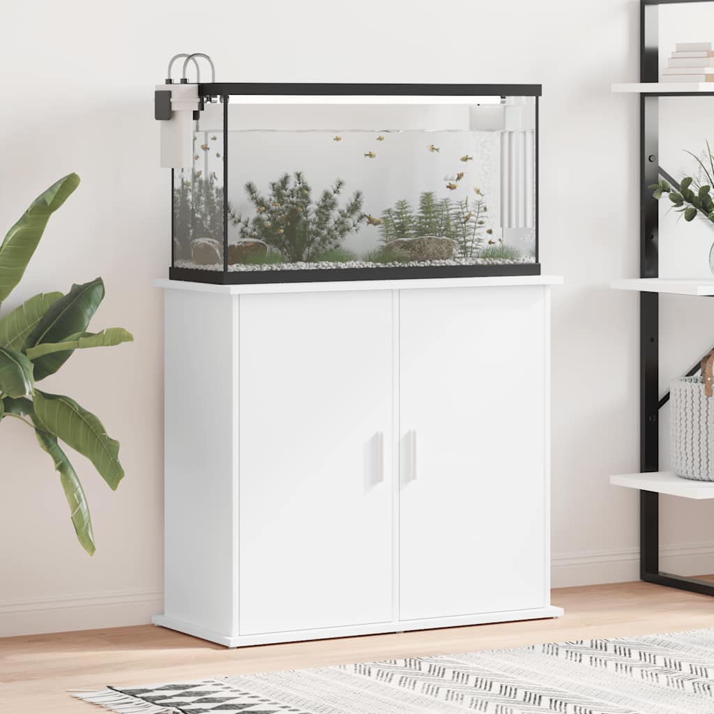 Vidaxl Aquarium Standard 81x36x73 cm verarbeitetes Holz weiß