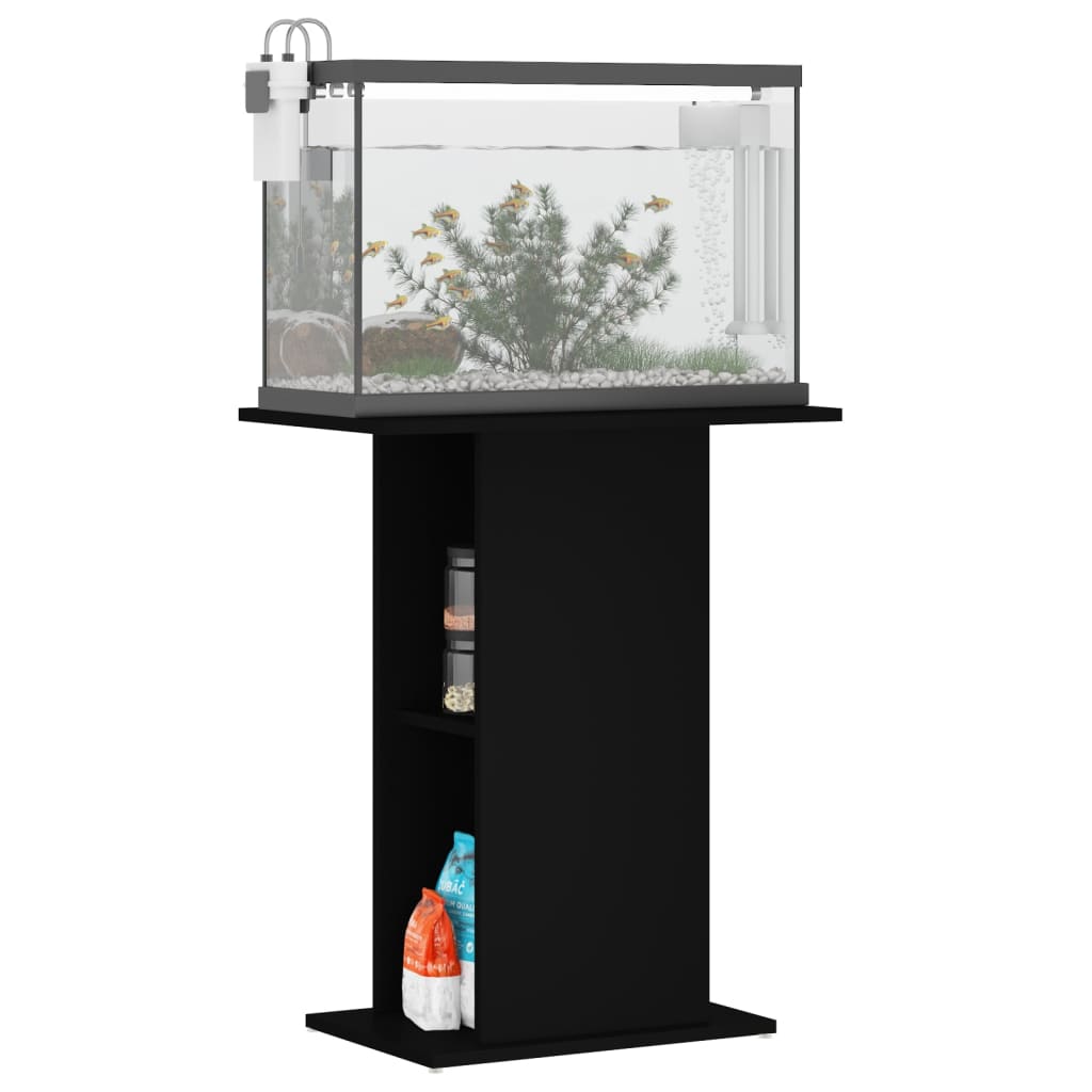 Vidaxl Aquarium Standard 60,5 x 36 x 72,5 cm verarbeitetes Holzschwarz
