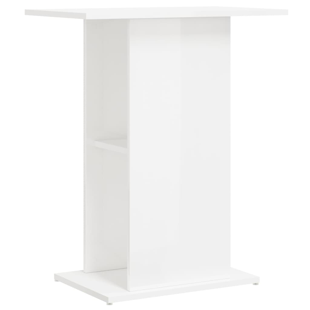 Vidaxl Aquarium Standard 60,5 x 36 x 72,5 cm verarbeitetes Holz Hochglanz weiß