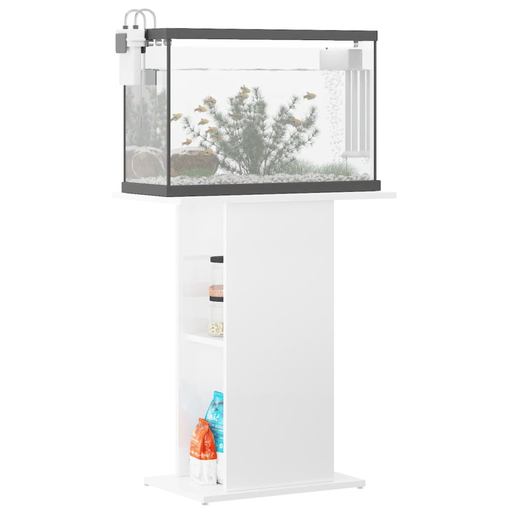 Vidaxl Aquarium Standard 60,5 x 36 x 72,5 cm verarbeitetes Holz Hochglanz weiß
