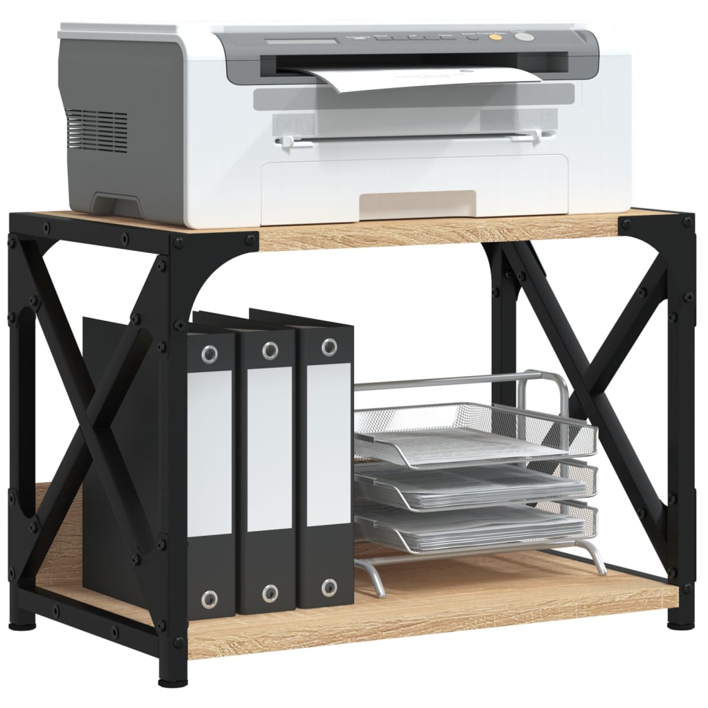 VIDAXL -Druckerständer 44x26x31.5 cm verarbeitetes Holz Sonoma Eiche gefärbt