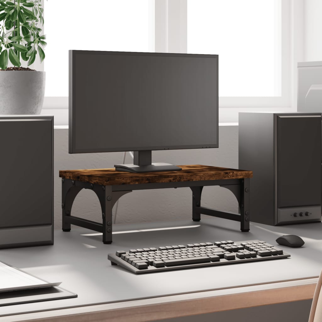 Vidaxl Monitor Standard 37x23x14 cm verarbeiteter Holzgeräuchchen -Eiche gefärbt