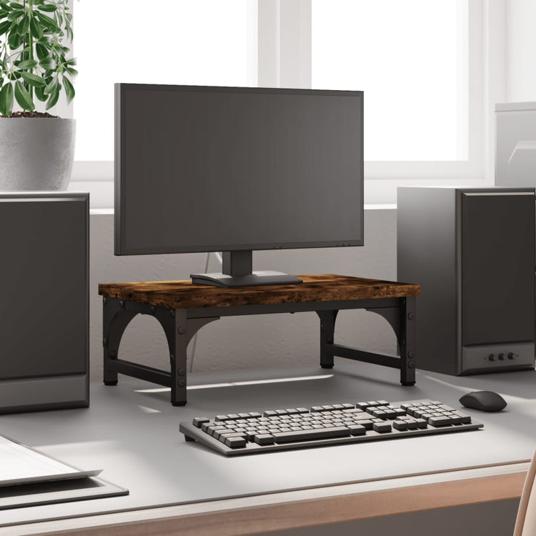 Vidaxl Monitor Standard 37x23x14 cm verarbeiteter Holzgeräuchchen -Eiche gefärbt