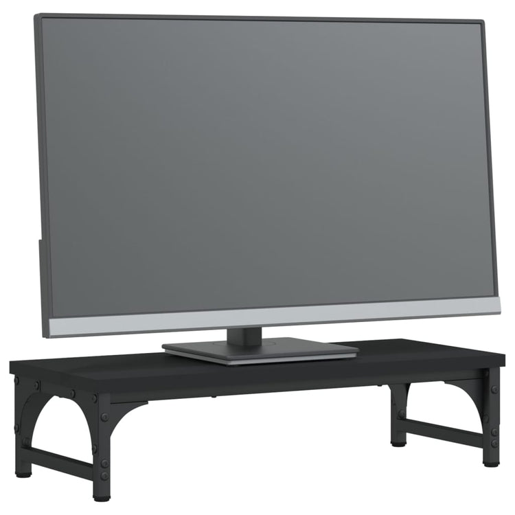 Vidaxl Monitor Standard 55x23x14 cm verarbeitetes Holzschwarz schwarz