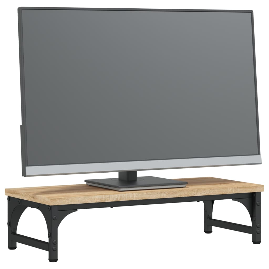 VIDAXL Monitor Standard 55x23x14 cm verarbeitetes Holz Sonoma Eiche gefärbt