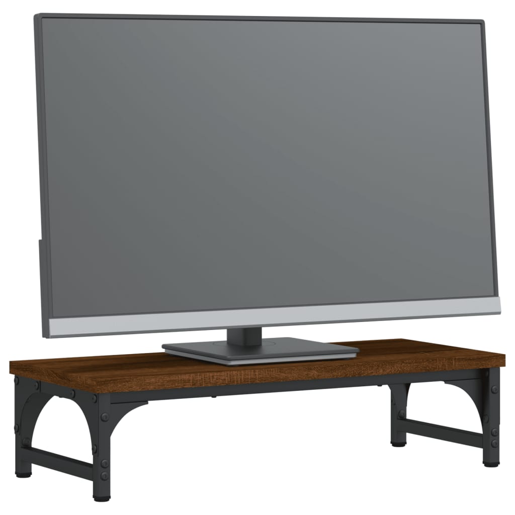 VIDAXL Monitor Standard 55x23x14 cm verarbeitete Holzbraune -Eichenfarbe