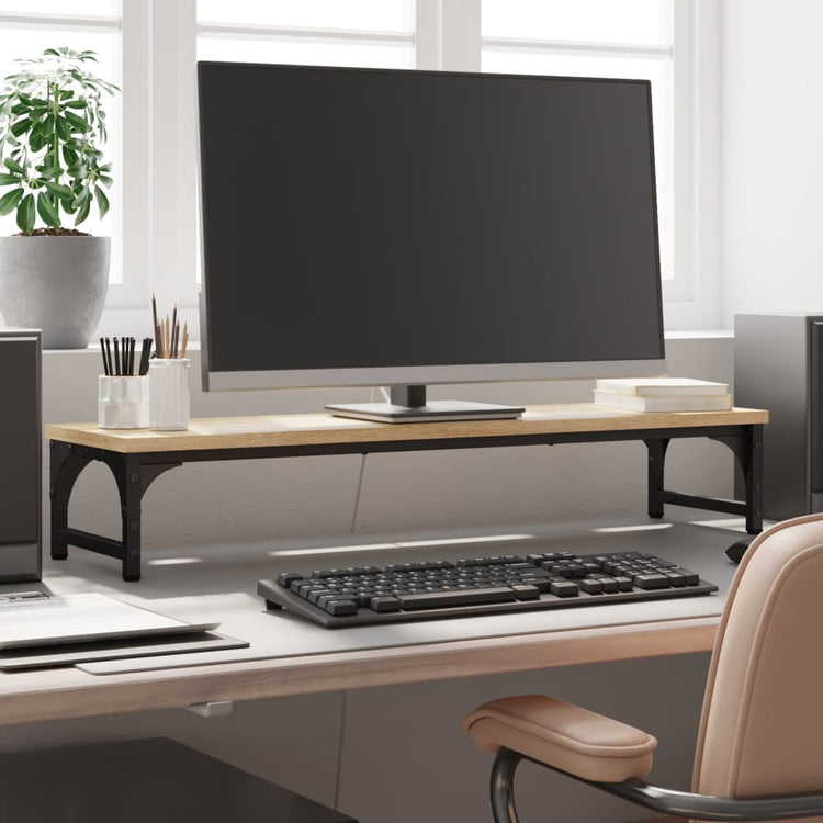 Vidaxl Monitor Standard 85x23x15,5 cm verarbeitetes Holz Sonoma Eiche -Colored