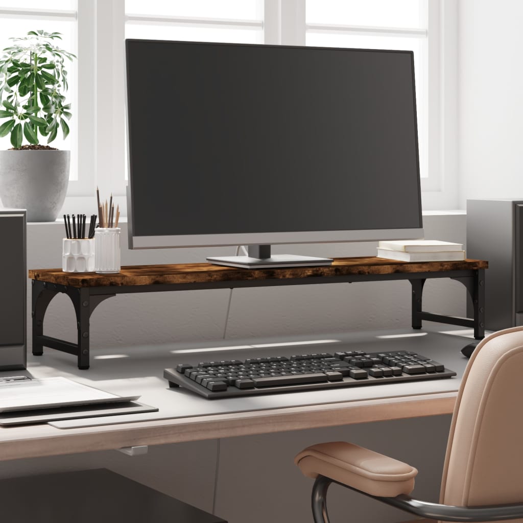 Vidaxl Monitor Standard 85x23x15.5 cm verarbeiteter Holzgeräuchchen -Eichenfarbe
