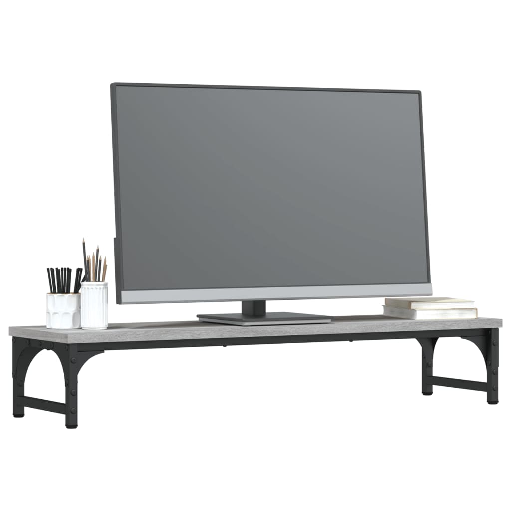 Vidaxl Monitor Standard 85x23x15,5 cm verarbeiteter Holzgrau Sonoma -Eiche