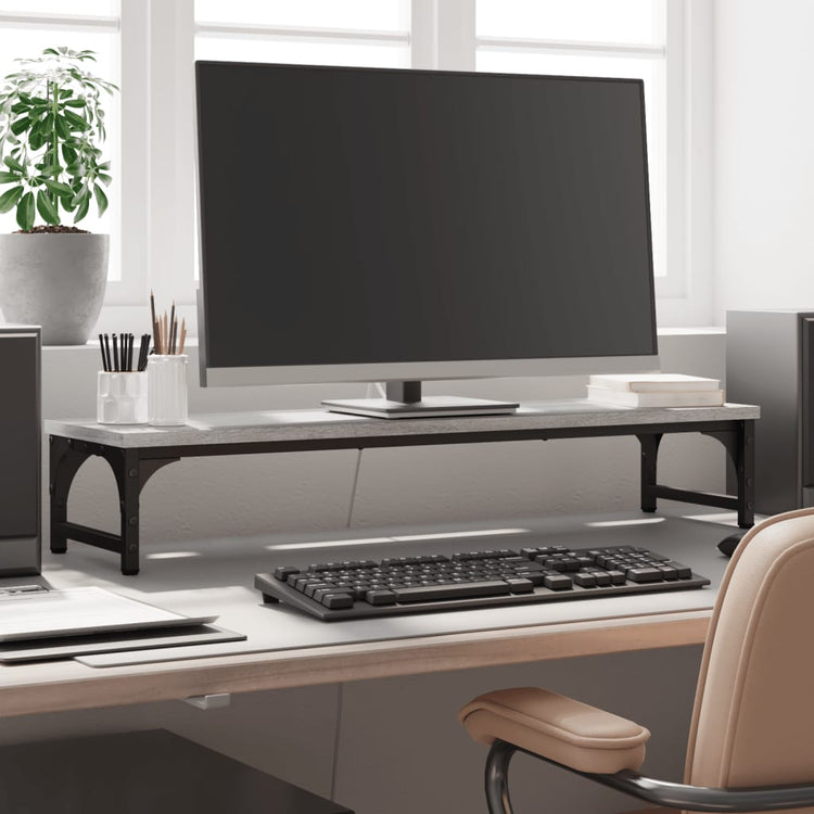 Vidaxl Monitor Standard 85x23x15,5 cm verarbeiteter Holzgrau Sonoma -Eiche