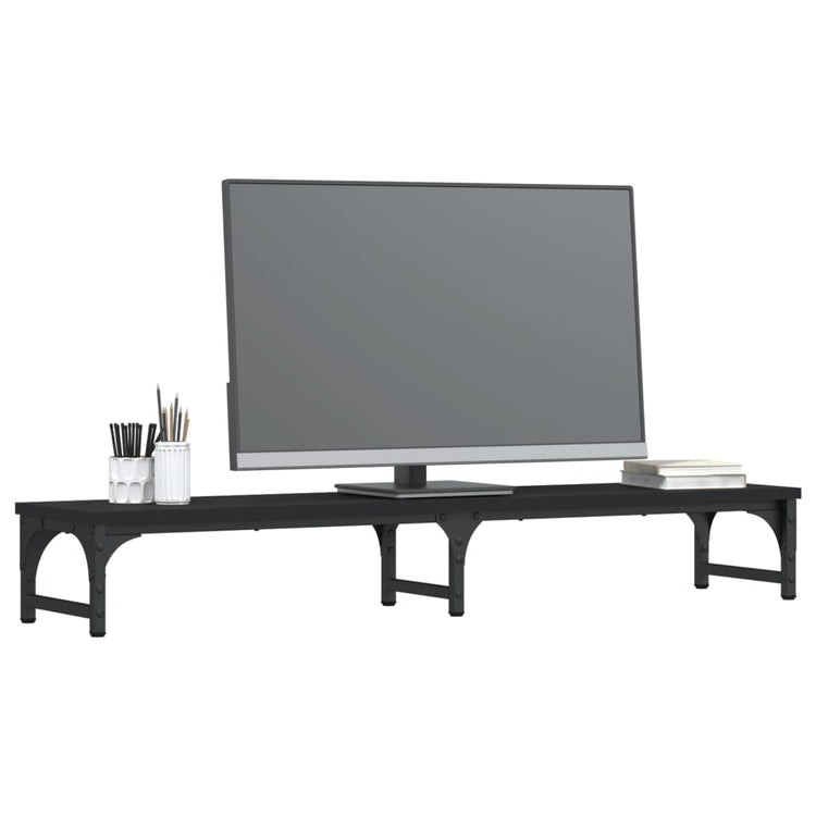 Vidaxl Monitor Standard 105x23x15,5 cm verarbeitetes Holz schwarz