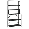 Vidaxl Bakkersrek 6-layer 90x40x180 cm verarbeitetes Holzschwarz