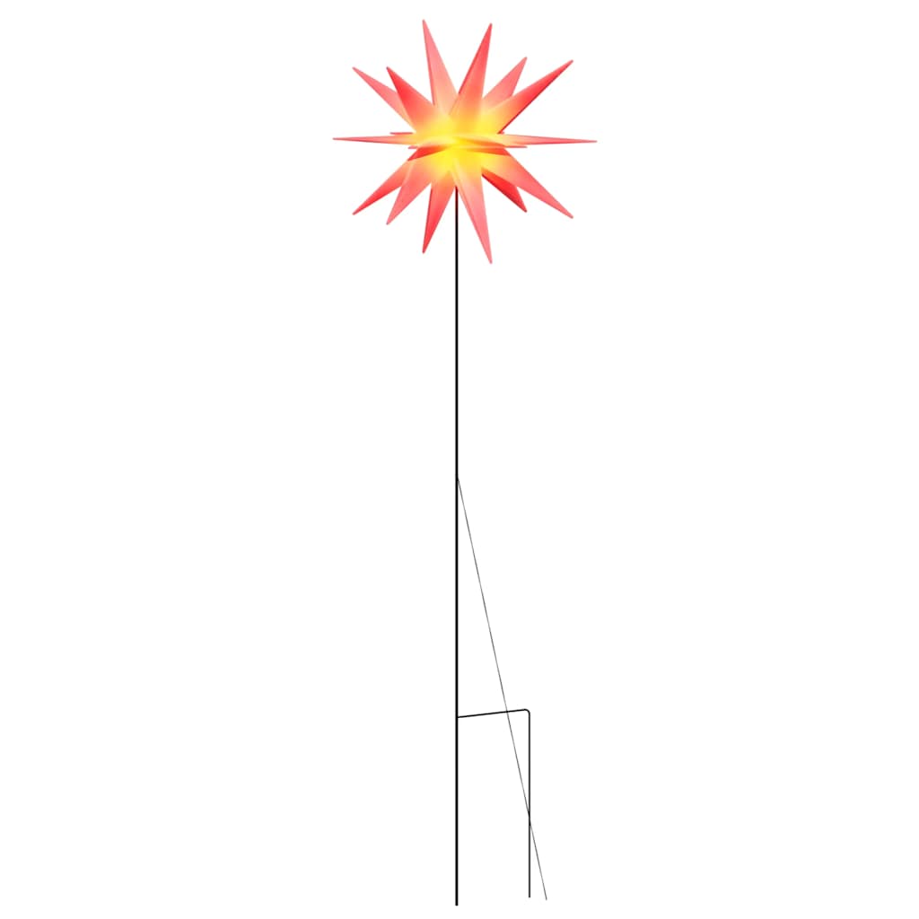 VIDAXL -Weihnachtslampe mit Erdungsnadel und LED faltbar 57 cm rot