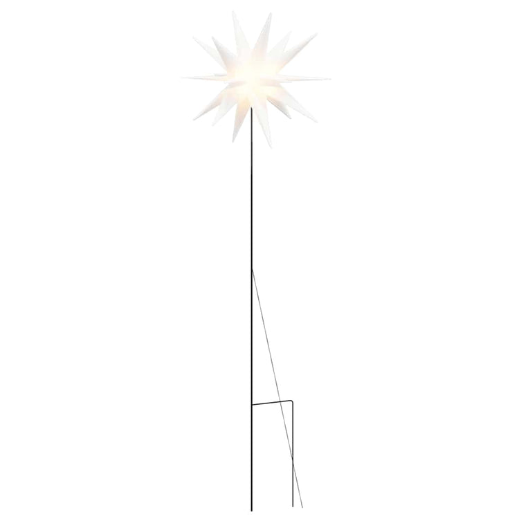 Vidaxl Weihnachtslampe mit Erdnadel und LED faltbar 57 cm weiß