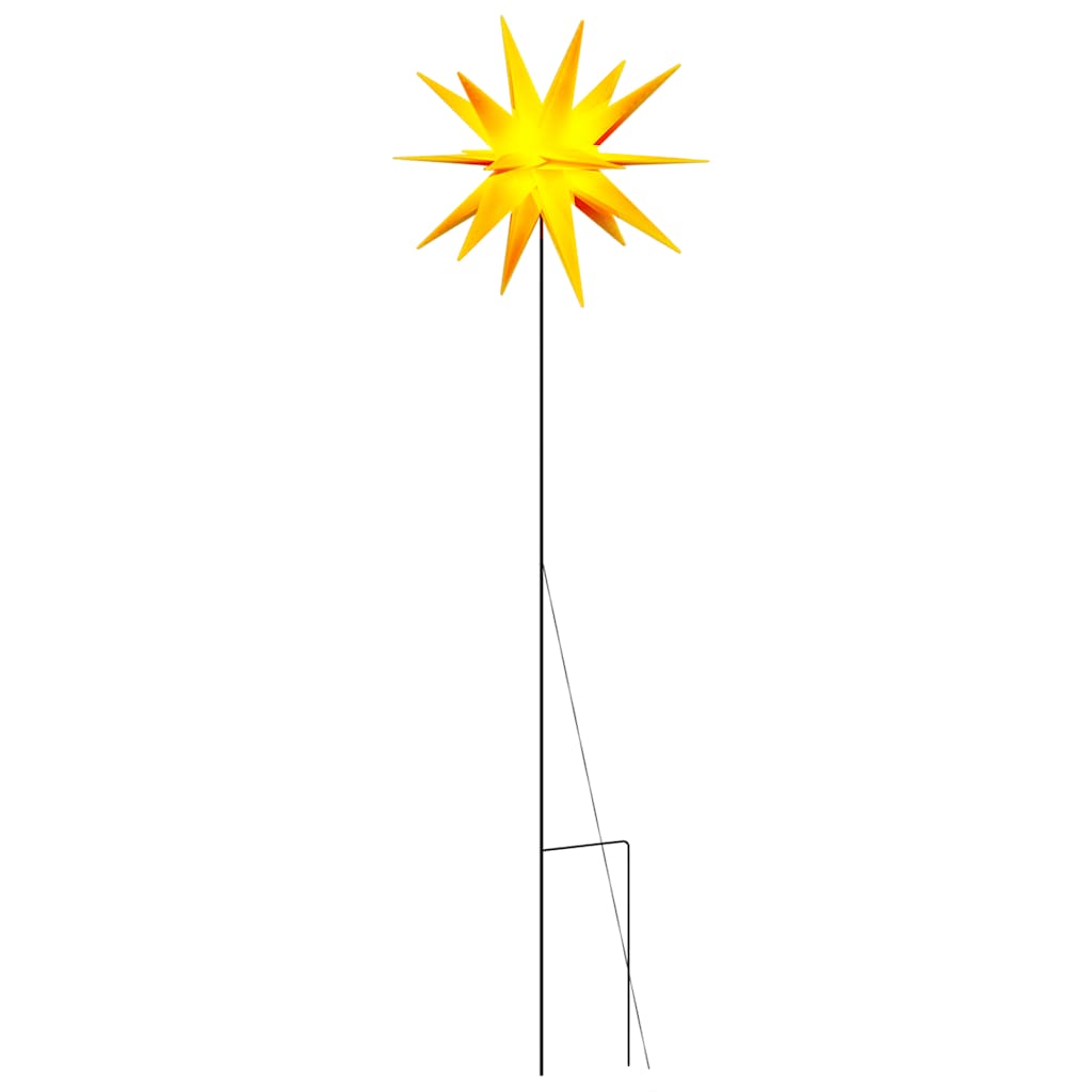 VIDAXL -Weihnachtslampe mit Erdungsnadel und LED faltbar 57 cm Gelb