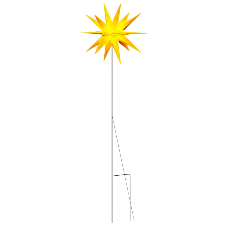 VIDAXL -Weihnachtslampe mit Erdungsnadel und LED faltbar 57 cm Gelb