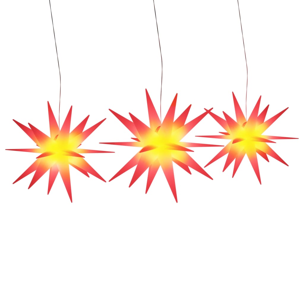 VIDAXL -Weihnachtslampen mit LEDs 3 PCs rot falten