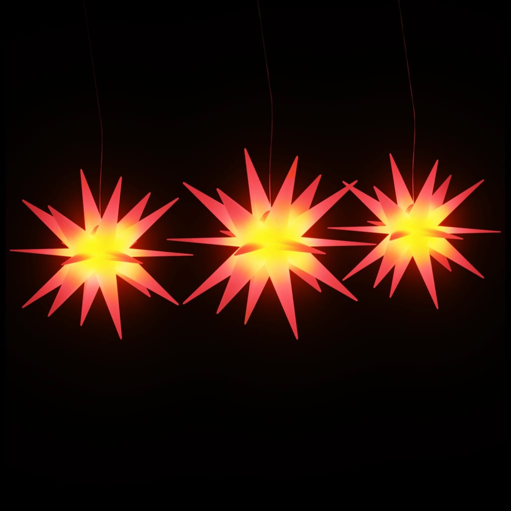 VIDAXL -Weihnachtslampen mit LEDs 3 PCs rot falten