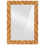 Vidaxl Badezimmerspiegel 50x70x3 cm Festes Mangoholz und Glasbraun - afbeelding 3