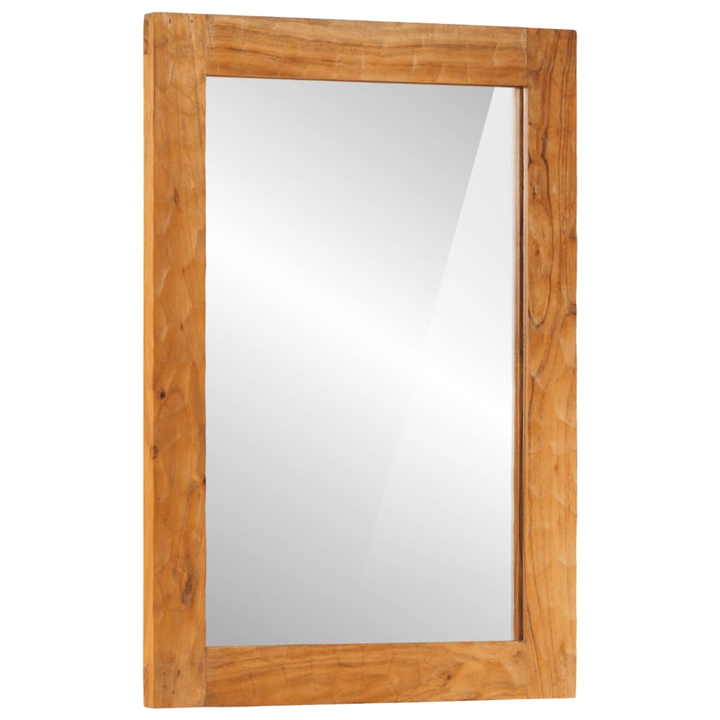 Vidaxl Badezimmerspiegel 50x70x2,5 cm Festes Akazienholz und Glas