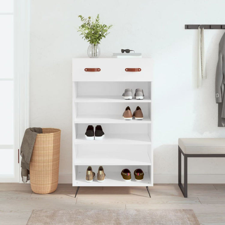 Vidaxx Schuhschrank 60x35x105 cm Holzwerkstoff weiß