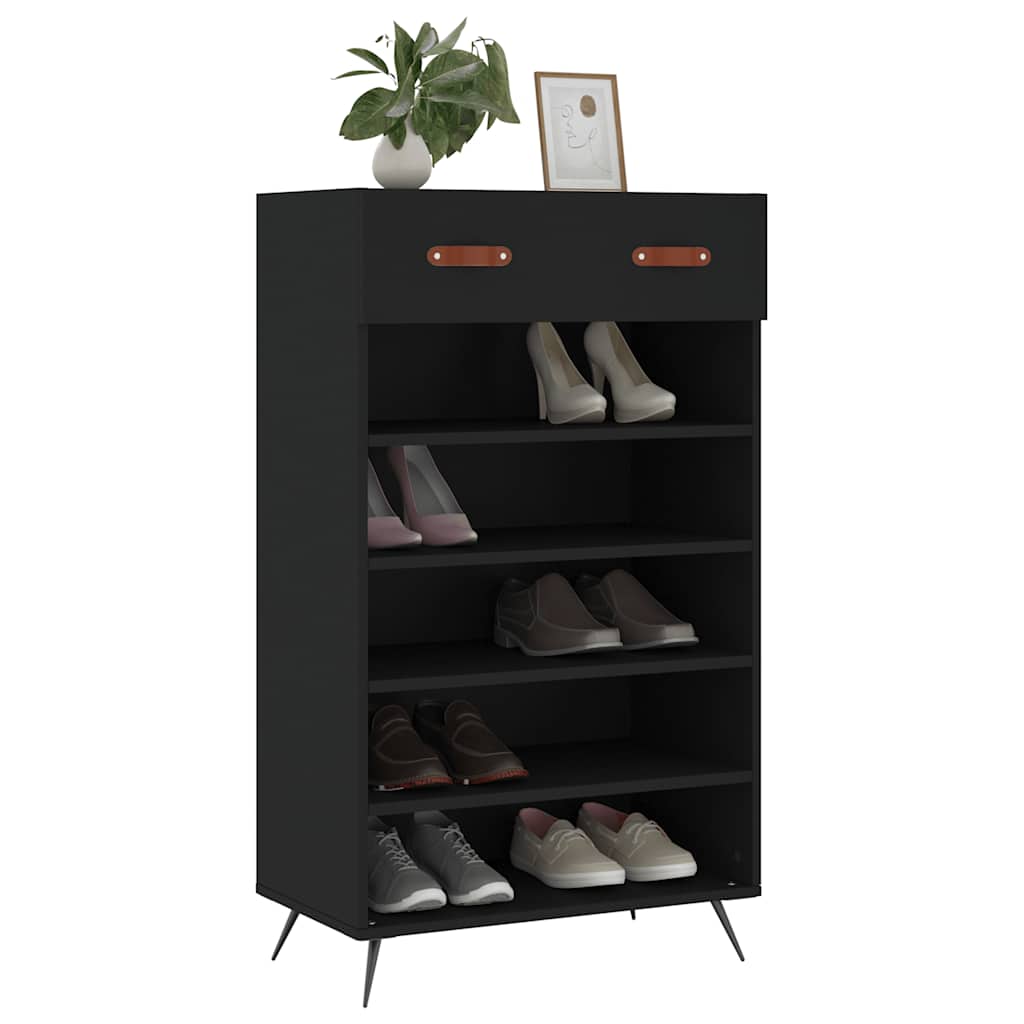 Vidaxx Schuhschrank 60x35x105 cm lackiertes Holz schwarz