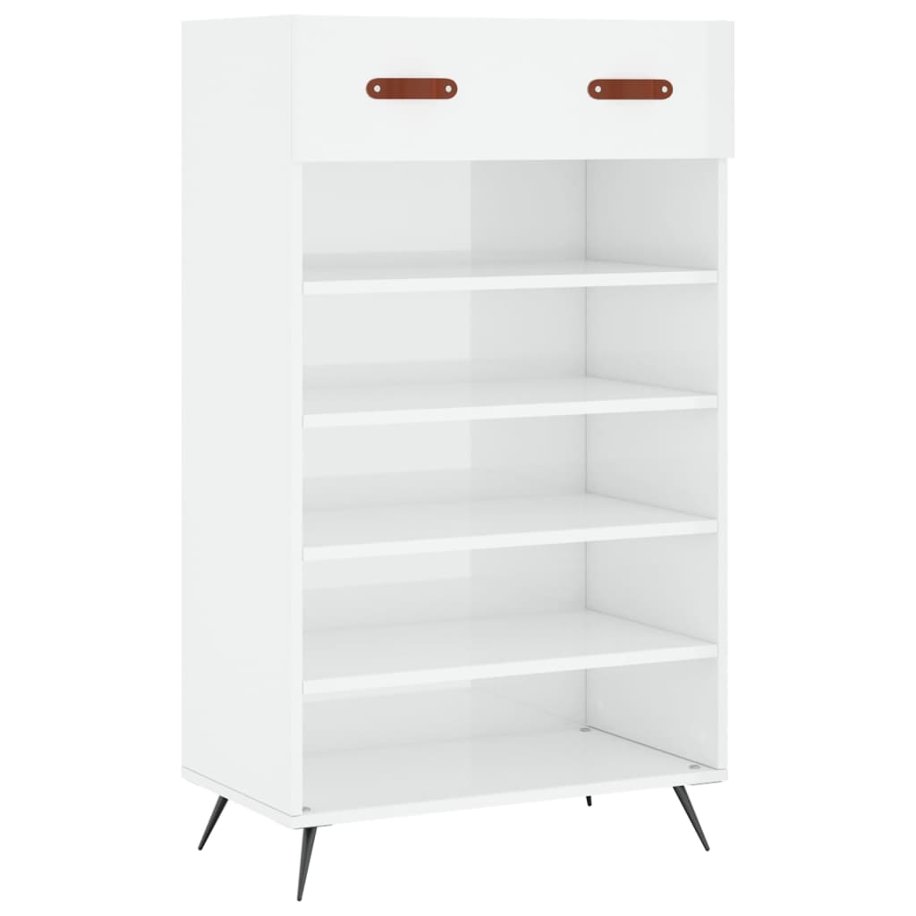 Vidaxx Schuhschrank 60x35x105 cm lackiertes Holz Hochglanz weiß