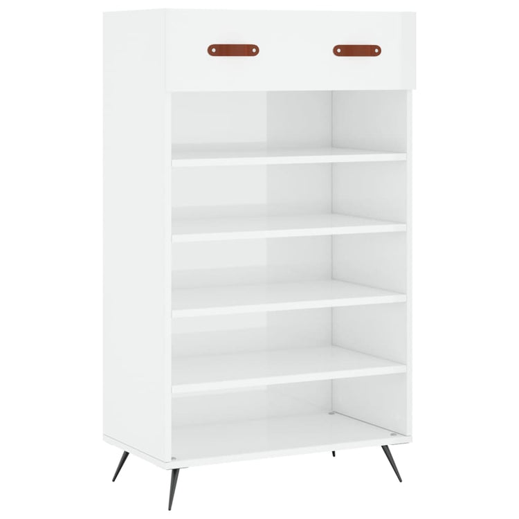 Vidaxx Schuhschrank 60x35x105 cm lackiertes Holz Hochglanz weiß