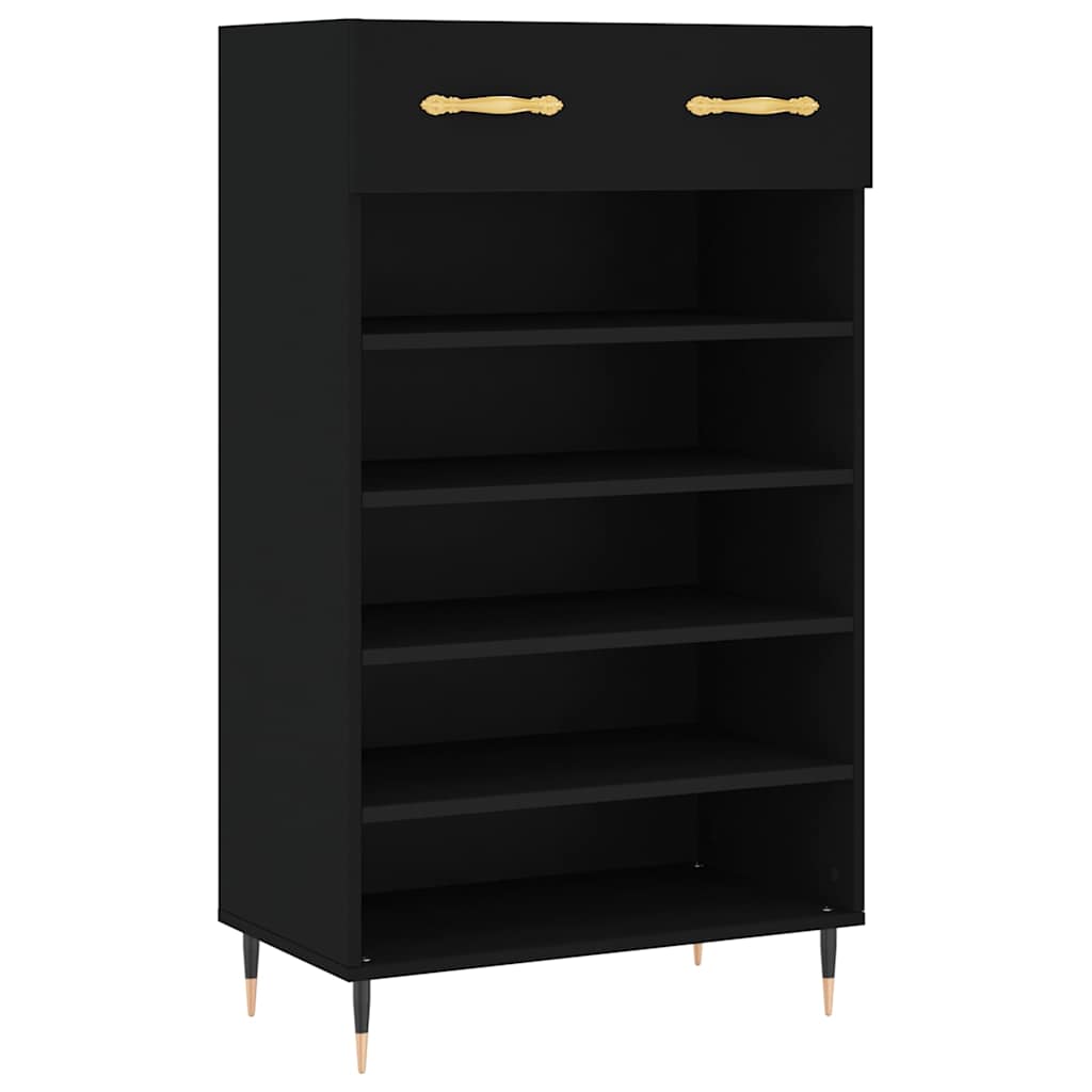 Vidaxx Schuhschrank 60x35x105 cm lackiertes Holz schwarz