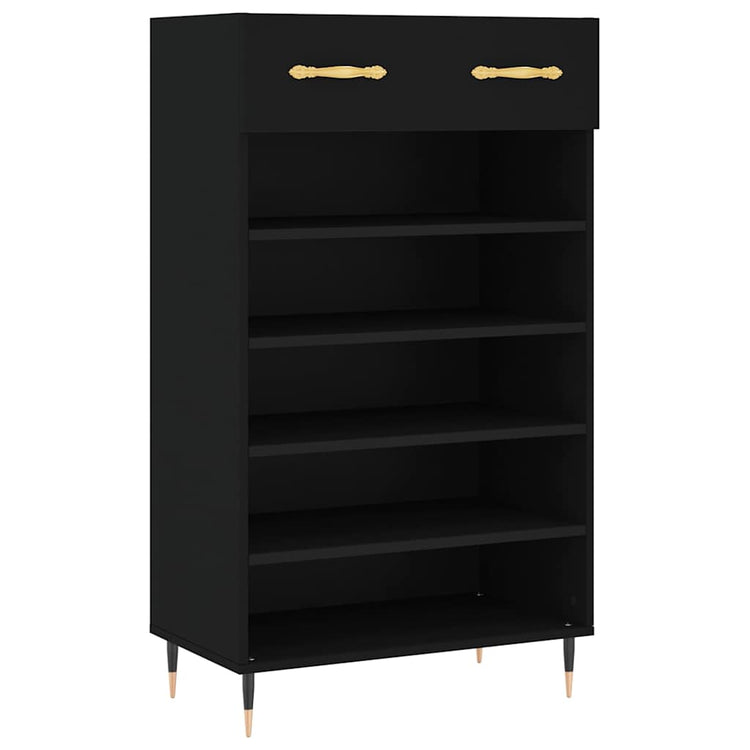Vidaxx Schuhschrank 60x35x105 cm lackiertes Holz schwarz