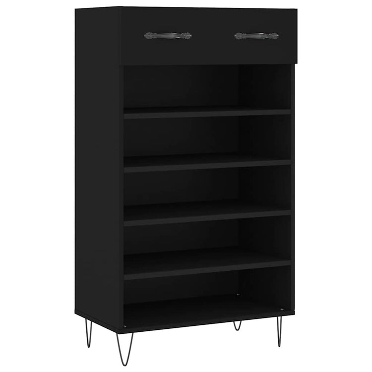 Vidaxx Schuhschrank 60x35x105 cm lackiertes Holz schwarz