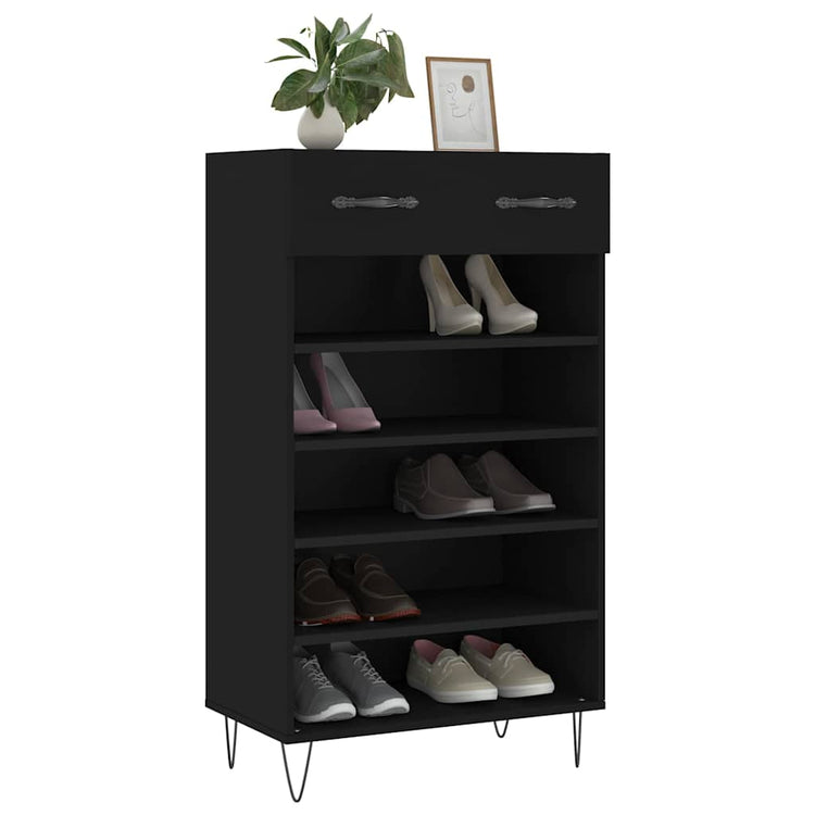 Vidaxx Schuhschrank 60x35x105 cm lackiertes Holz schwarz