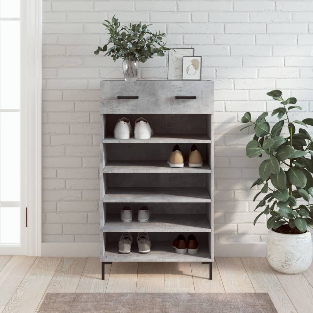 Vidaxx Schuhschrank 60x35x105 cm Holzwerkstoff betongrau