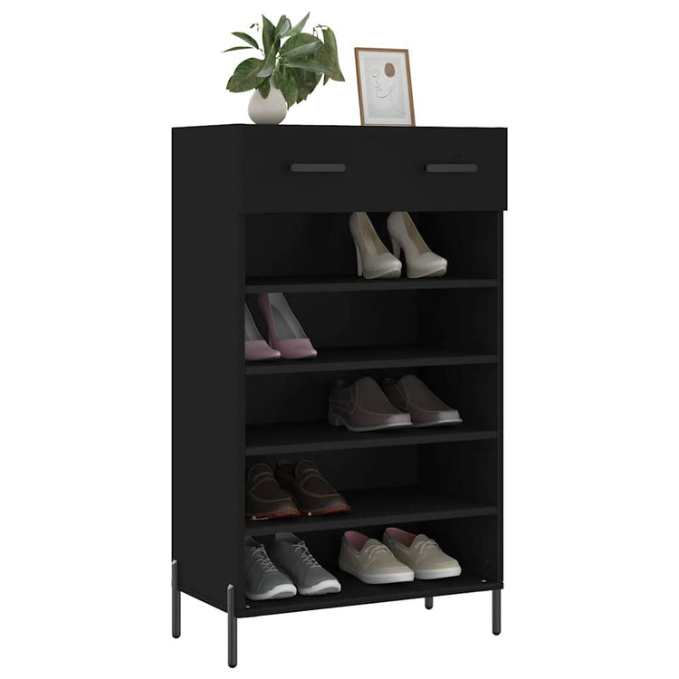 Vidaxx Schuhschrank 60x35x105 cm lackiertes Holz schwarz