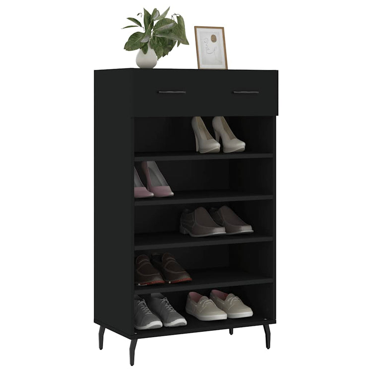 Vidaxx Schuhschrank 60x35x105 cm lackiertes Holz schwarz